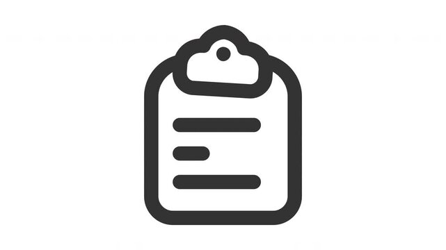 Animated clipboard icon
