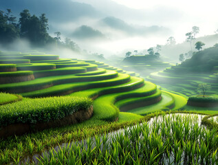 rice field in thailand