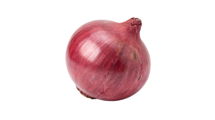 Fresh Whole Red Onion isolated PNG with Transparent Background