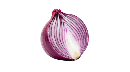 Fresh Halved Red Onion isolated PNG with Transparent Background