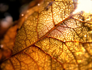 yellow leaf in the sun
