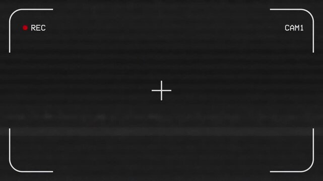 CCTV Camera recorder screen overlay on black background 4K