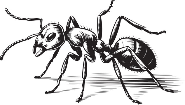 ant sketch black