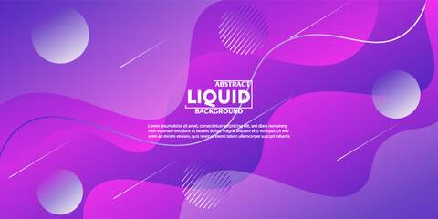 Modern geometric business banner design in liquid purple. Creative banner design with waves and lines for template. Vector Eps10