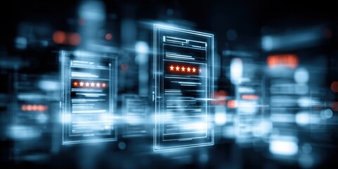 Editorial style page with client star rating clear feedback and a bold service review focused on satisfaction