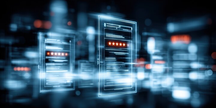 Editorial style page with client star rating clear feedback and a bold service review focused on satisfaction