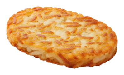 Crispy hash brown preparation kitchen food bright light culinary isolated on transparent background