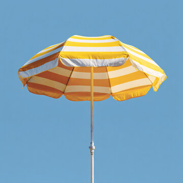 yellow beach umbrella