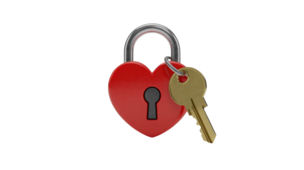 Heart Padlock and Key