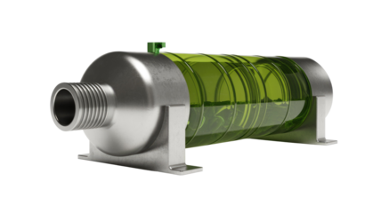 Industrial Filter with Green Liquid