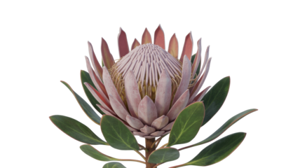 King Protea Flower Isolated