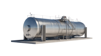 Large Industrial Tank Isolated