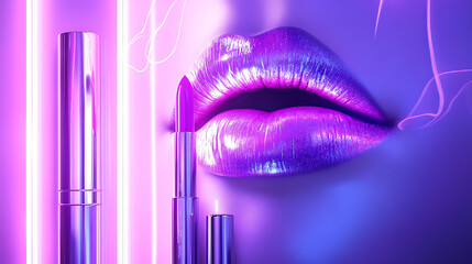 A cute cosmetic-themed background, perfect for use as a decorative backdrop or wallpaper.