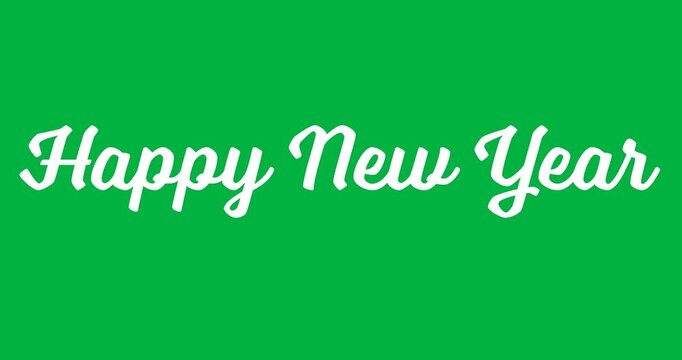 Happy New Year Message on alpha channel