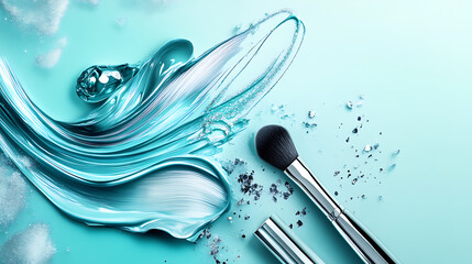 A cute cosmetic-themed background, perfect for use as a decorative backdrop or wallpaper.