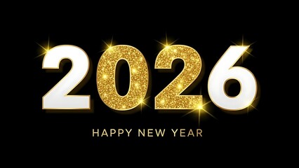 New year celebration greeting card for twenty twenty six party