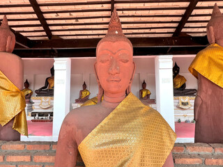 Wat Mahathat Worawihan is the most famous landmark in Mueang Ratchaburi district, Ratchaburi, Thailand