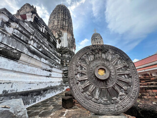 Wat Mahathat Worawihan is the most famous landmark in Mueang Ratchaburi district, Ratchaburi, Thailand