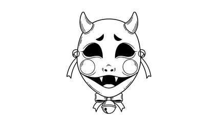 Naklejka premium Expressive Cartoon Character, Whimsical Design, Digital Art, Playful Environment, Front View, Unique Concept