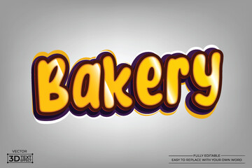Bakery  3D editable text effect