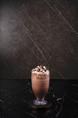 Chocolate Milkshake with Whipped Cream.