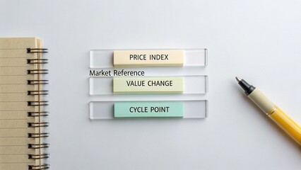 Market Reference Analysis with Price Index, Value Change, and Cycle Point Labels on a Minimalist Background