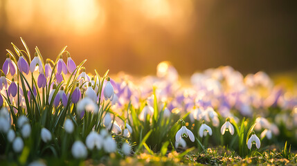 A beautiful floral scene featuring colorful and delicate flowers in a natural setting