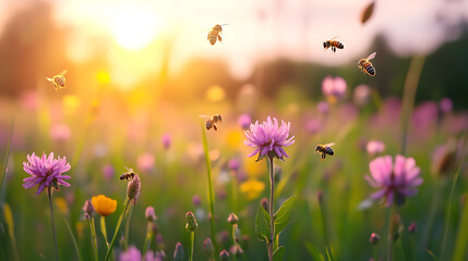 A beautiful floral scene featuring colorful and delicate flowers in a natural setting