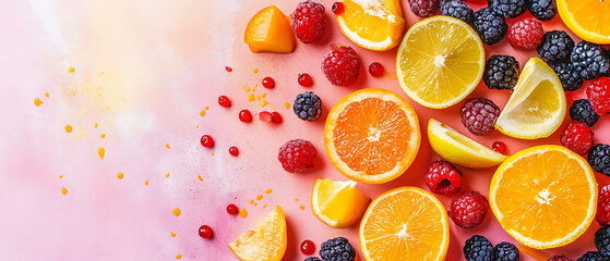 background of colorful fruit