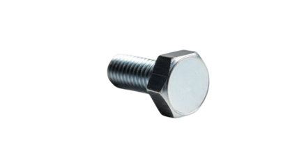 Metal Bolt on Transparent Background