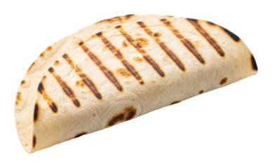 Grilled flatbread cooking process kitchen food isolated on transparent background