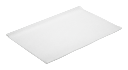 Blank white sheet minimalist design isolated on transparent background