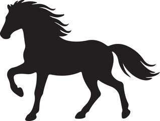 black horse silhouette 