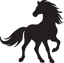 black horse silhouette 