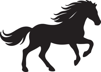 black horse silhouette 