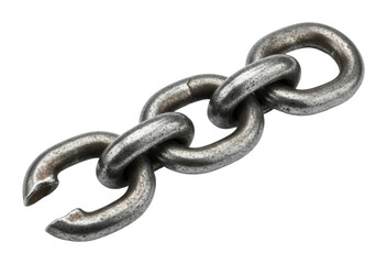 Obraz premium Metal chain link industrial isolated on transparent background