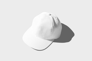 Blank cap mockup top angled view isolated on white background