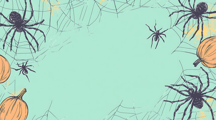 Adorable Halloween-themed background design, ideal for creating playful and festive backdrops or wallpapers.