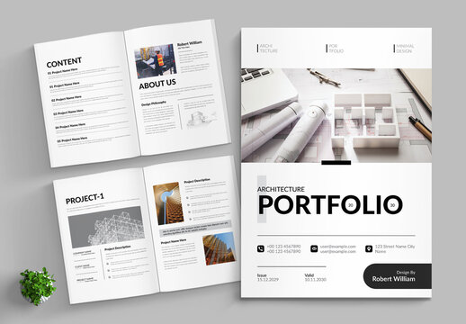 Simple Architecture Portfolio Layout
