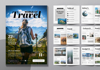 Travel Magazine Template Layout