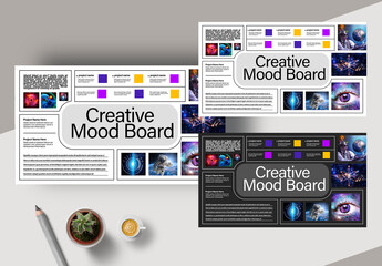 Creative Futuristic Mood Board Presentation Template