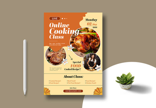 Cooking Class Flyer Template Layout