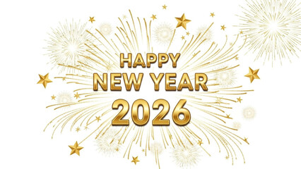 Happy new year 2026 celebration with fireworks