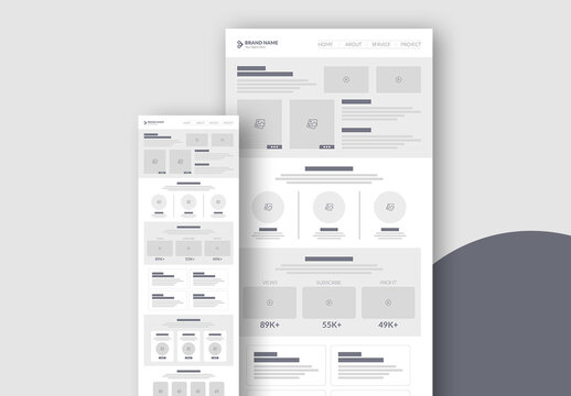 Landing Page Wireframe Template Layout