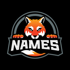 FOXS ANIMAL MASCOT LOGO TEMPLATE
