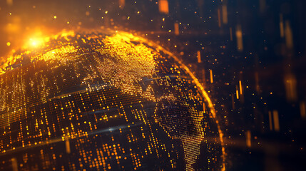 Ultra-realistic golden finance background with stock market graphs, money, gold bars, candlestick charts, luxury infographic design.