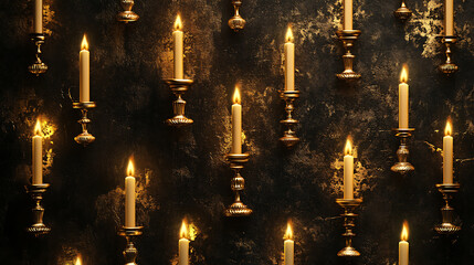 Ultra-realistic golden finance background with stock market graphs, money, gold bars, candlestick charts, luxury infographic design.