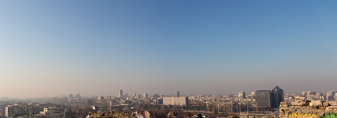 Panorama of Plovdiv city from Sahat tepe