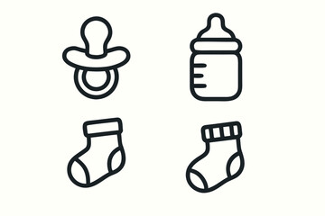 Baby Bottle Line Icon