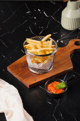 French Fries with Dipping Sauce.